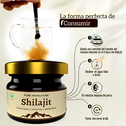 Descubre como tu energía aumenta, tu cansancio disminuye y tu concentración mejora en 30 días con Shilajit