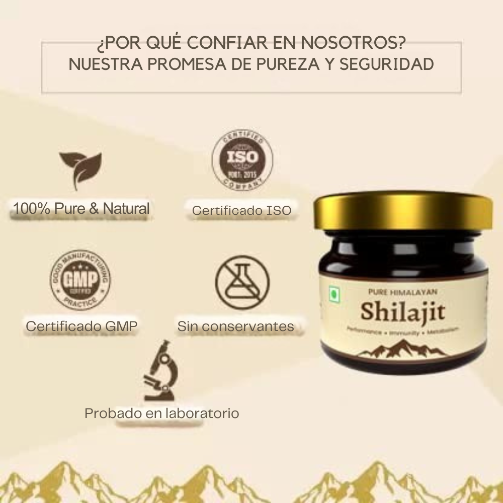 Descubre como tu energía aumenta, tu cansancio disminuye y tu concentración mejora en 30 días con Shilajit